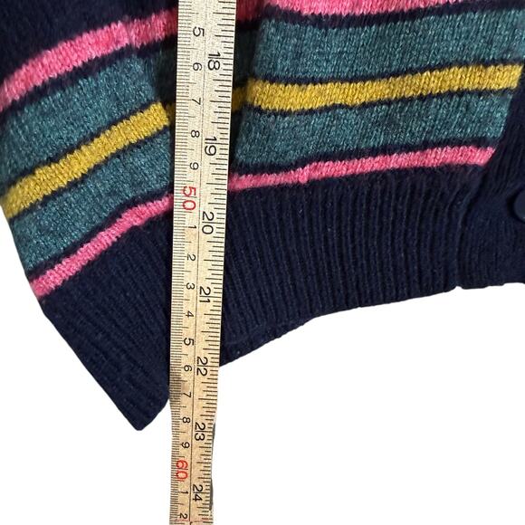 Moth Floral Embroidered Cardigan Wool Cashmere Blend Pleated Back XS - Picture 11 of 13